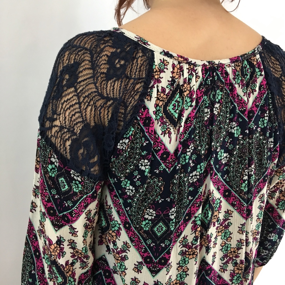 Paisley Chevron Boho Dress - Picture 6 of 8